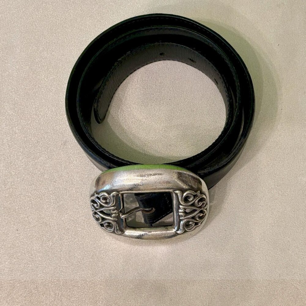 Chrome Hearts Vintage Classic 2” Black Leather Belt (Size 32)